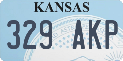 KS license plate 329AKP