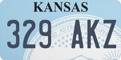 KS license plate 329AKZ