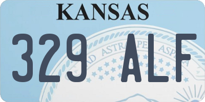 KS license plate 329ALF