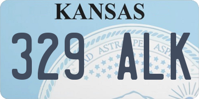 KS license plate 329ALK