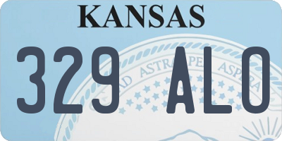 KS license plate 329ALO