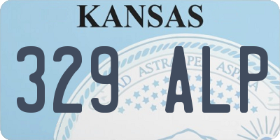 KS license plate 329ALP
