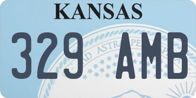 KS license plate 329AMB