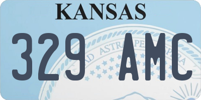 KS license plate 329AMC