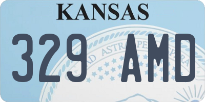 KS license plate 329AMD