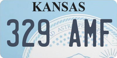 KS license plate 329AMF