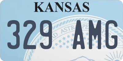 KS license plate 329AMG