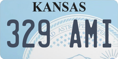 KS license plate 329AMI