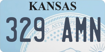 KS license plate 329AMN