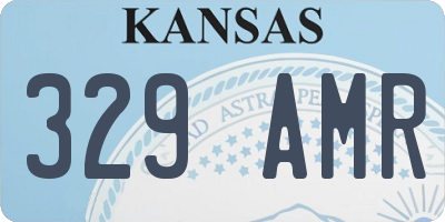 KS license plate 329AMR