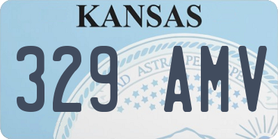 KS license plate 329AMV