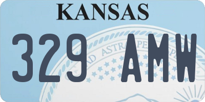 KS license plate 329AMW