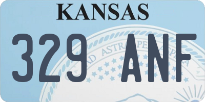 KS license plate 329ANF