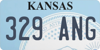 KS license plate 329ANG