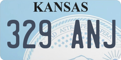 KS license plate 329ANJ