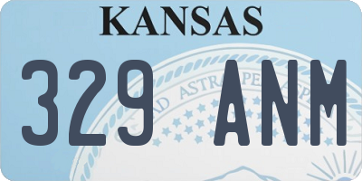 KS license plate 329ANM
