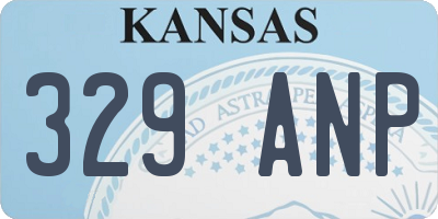 KS license plate 329ANP