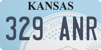 KS license plate 329ANR