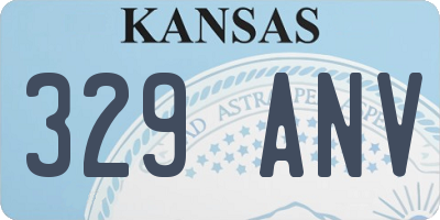 KS license plate 329ANV