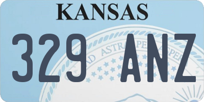 KS license plate 329ANZ
