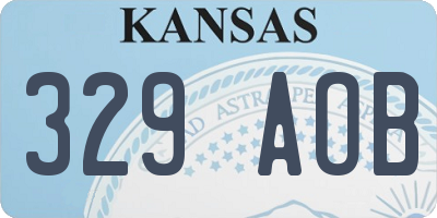 KS license plate 329AOB