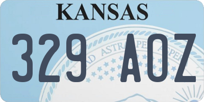 KS license plate 329AOZ