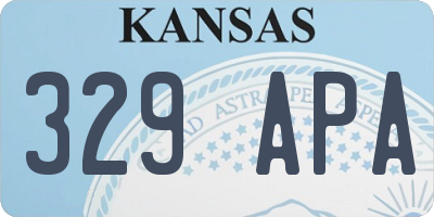 KS license plate 329APA
