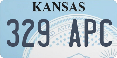KS license plate 329APC