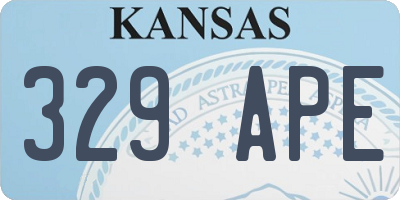 KS license plate 329APE