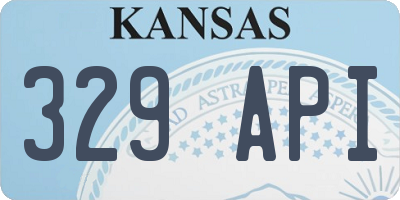 KS license plate 329API