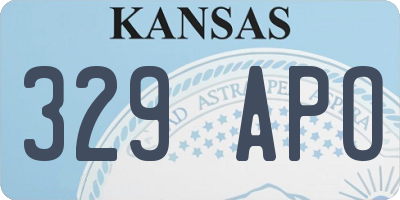 KS license plate 329APO