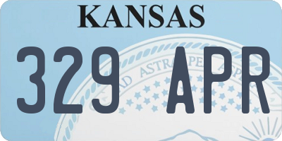 KS license plate 329APR
