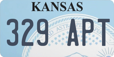 KS license plate 329APT