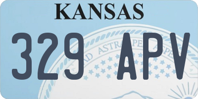 KS license plate 329APV