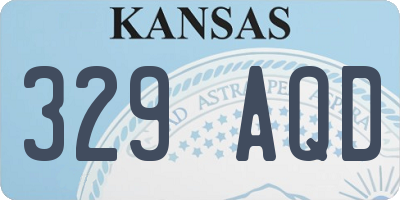 KS license plate 329AQD