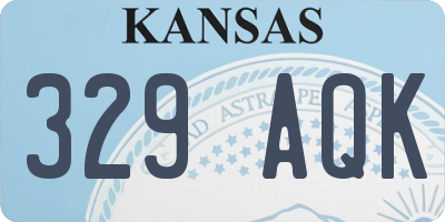KS license plate 329AQK