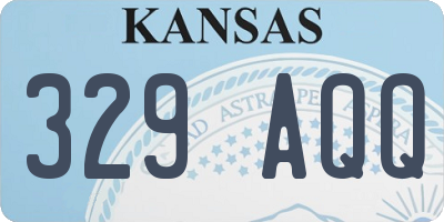 KS license plate 329AQQ