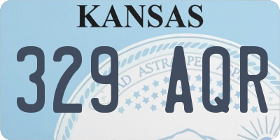 KS license plate 329AQR