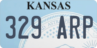 KS license plate 329ARP