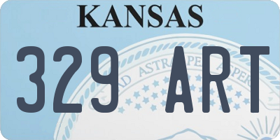 KS license plate 329ART