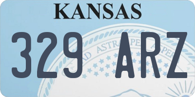KS license plate 329ARZ