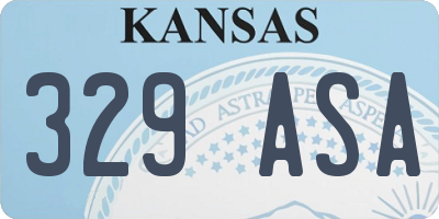 KS license plate 329ASA
