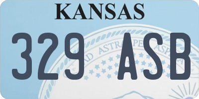KS license plate 329ASB