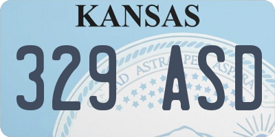 KS license plate 329ASD