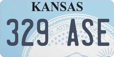 KS license plate 329ASE
