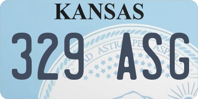 KS license plate 329ASG