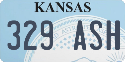 KS license plate 329ASH