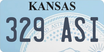 KS license plate 329ASI