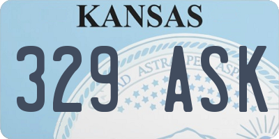 KS license plate 329ASK