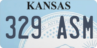 KS license plate 329ASM